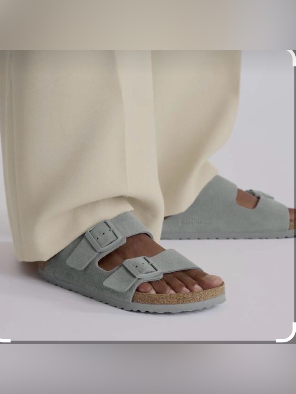 Birkenstock Arizona Soft Footbed Sandals in Sage Green - Picture 9 of 11